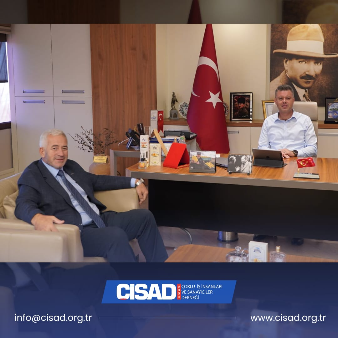 ÇİSAD Başkanımız Aptullah Kasapoğlu, Çorlu Belediye Başkanı Sayın Ahmet Sarıkurt’u makamında ziyaret etti.